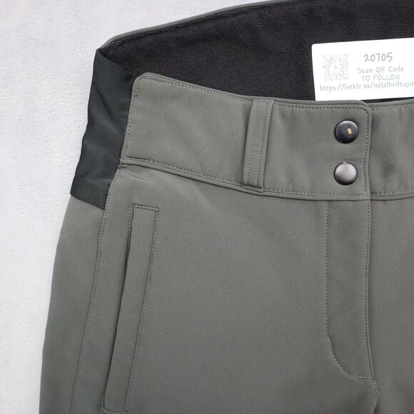 Polar Edge Ski Pants Womens S Gray Fleece Lined Flat Front Mid Rise With Pockets - Picture 12 of 16